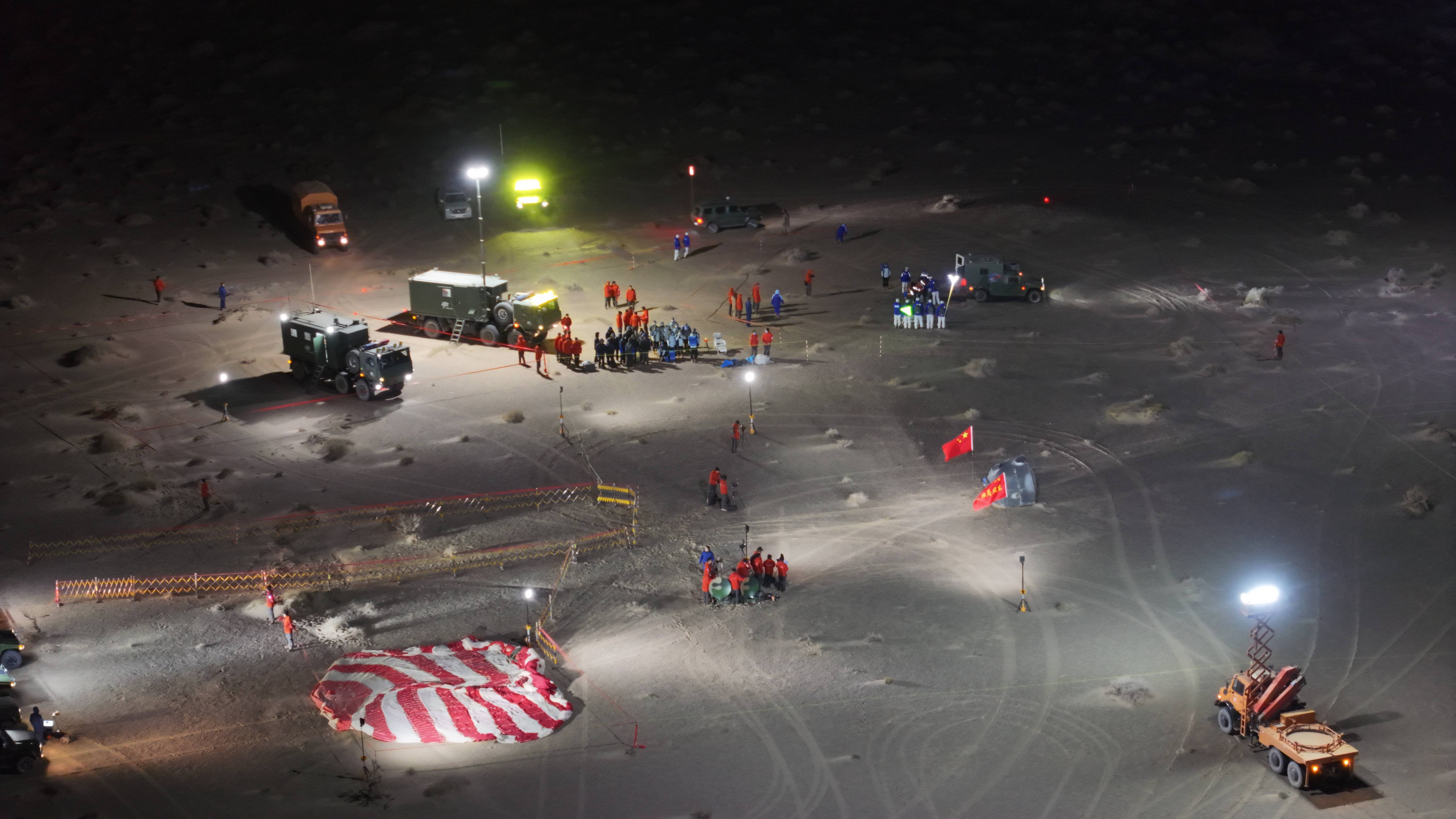 神舟二十号航天员乘组夜间返航额济纳 东风着陆场各系统做足准备迎接神舟“回家”