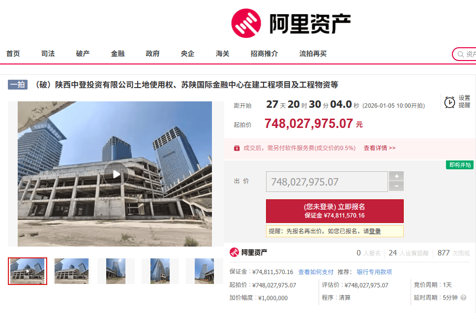 西安地标“双子塔”荒芜十年<strong></p>
<p>ada艾达币</strong>，7.48亿起拍