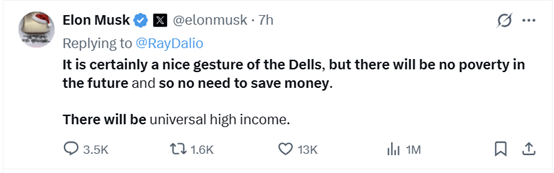 马斯克：AI将创造“全民高收入” 存钱将变得不再必要<strong></p>
<p>bitget交易平台</strong>！